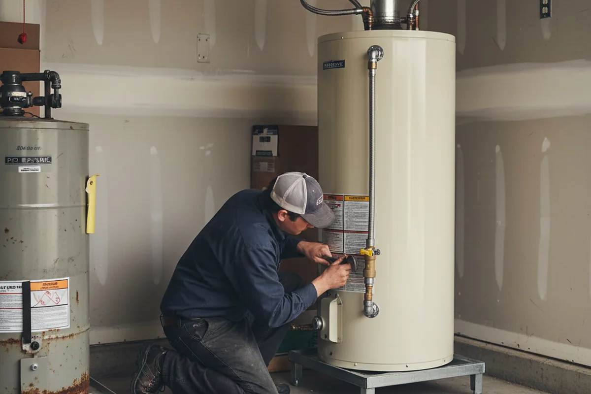Water heater and shutoff valve replacement in Rosiclare