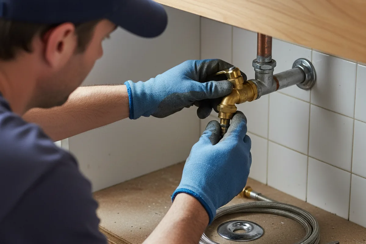 Shutoff valve and fitting work during Emergency Plumbing in Rosiclare